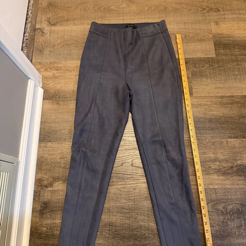 Ann Taylor Charcoal Gray Soft Faux Suede Pants